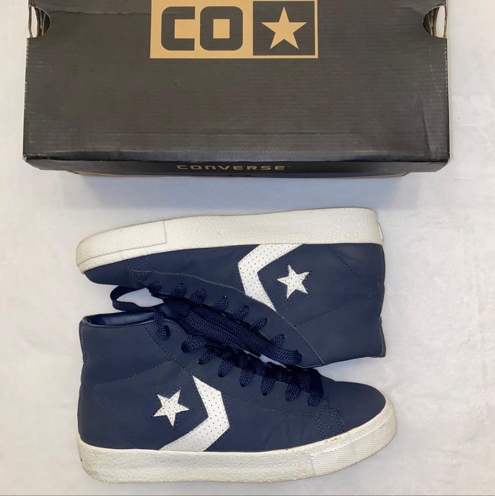 Converse Navy and White High-Top Sneakers